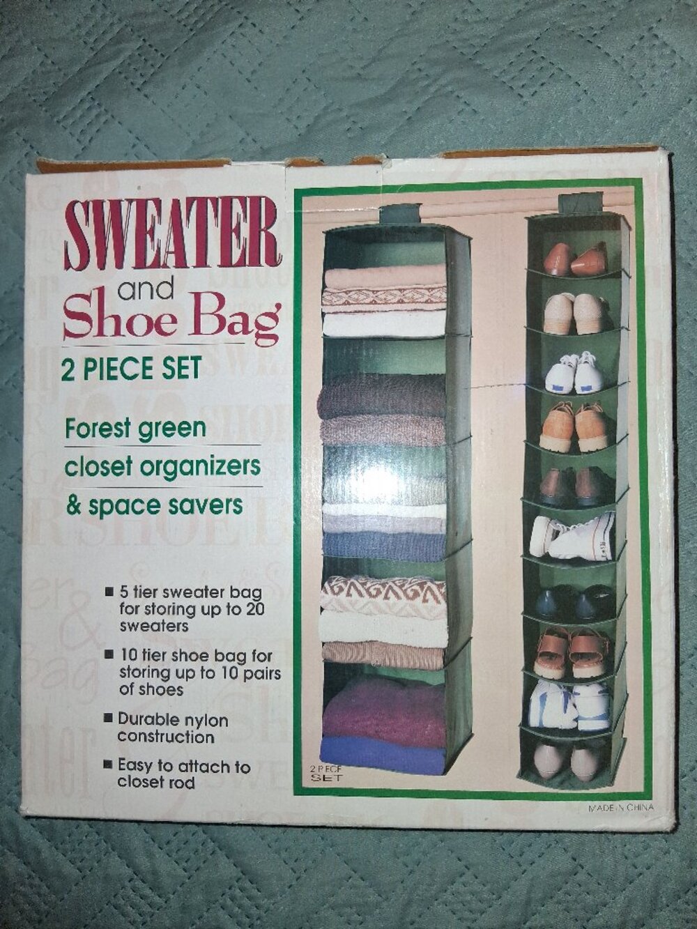 Brand New! 2 Piece Hanging Closet Organizer